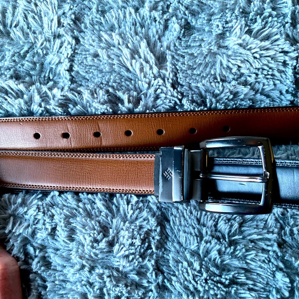 Multiple dual-sided belts (black/brown) SIZE 38